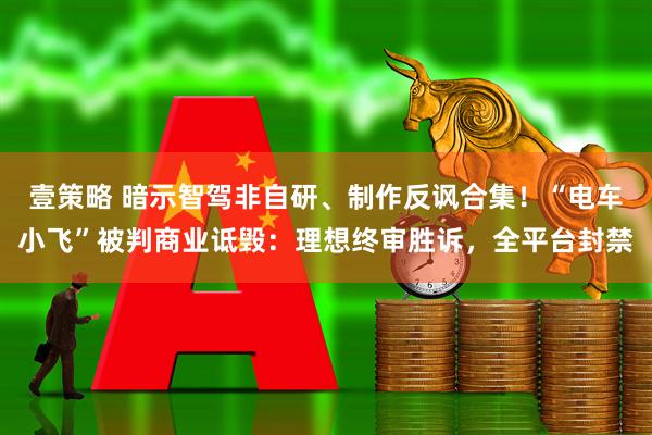 壹策略 暗示智驾非自研、制作反讽合集！“电车小飞”被判商业诋毁：理想终审胜诉，全平台封禁